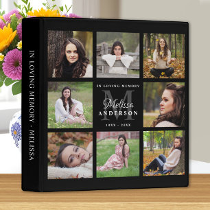 Personalized Memorial Loving Memory Photo Album 3 Ring Binder