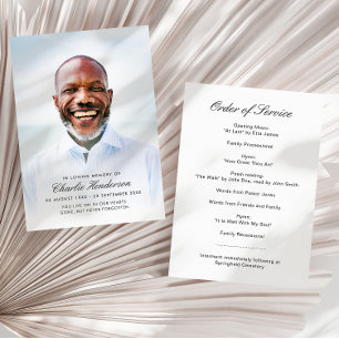 Personalized Memorial Order of Service Photo Program