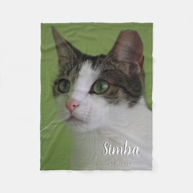 Personalized Memorial Pet Image Blanket (Front)