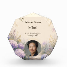 Personalized Memorial Photo Block | Watercolor