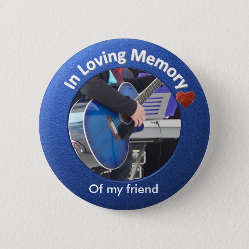 Personalized Memorial Photo Button