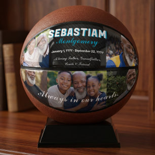 Personalized Memorial Photo Collage Keepsake Gift Basketball