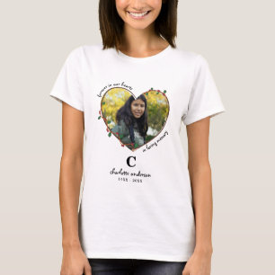 Personalized Memorial Photo Forever In Our Hearts T-Shirt