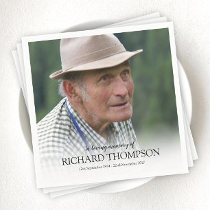 Personalized Memorial Photo Funeral Napkins