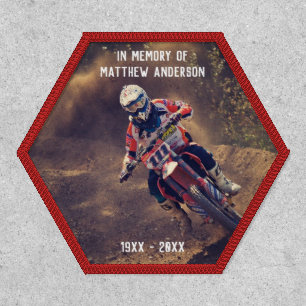 Personalized Memorial Photo Hexagon Shaped Patch