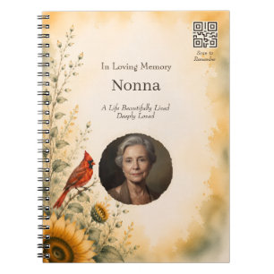 Personalized Memorial Photo Journal with QR Code