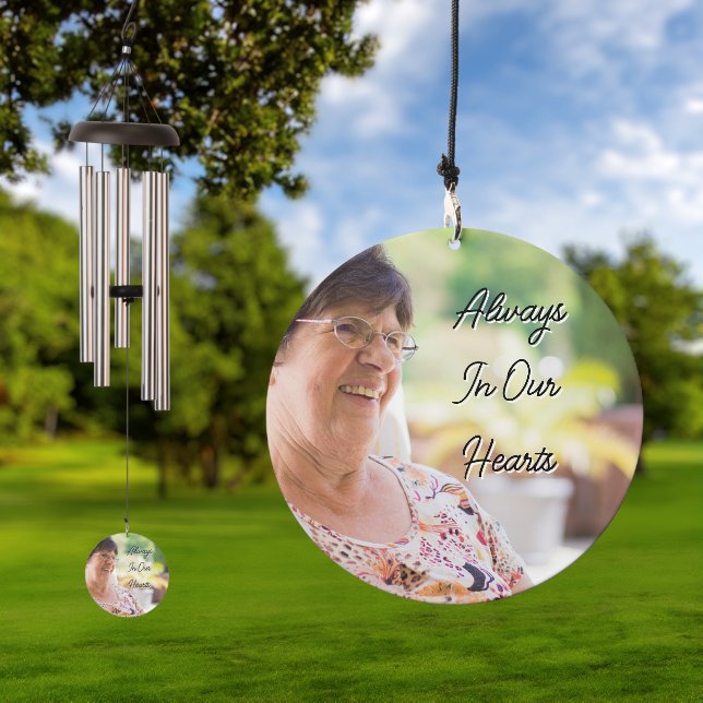 Personalized Memorial Photo Keepsake Wind Chime (Outdoor)