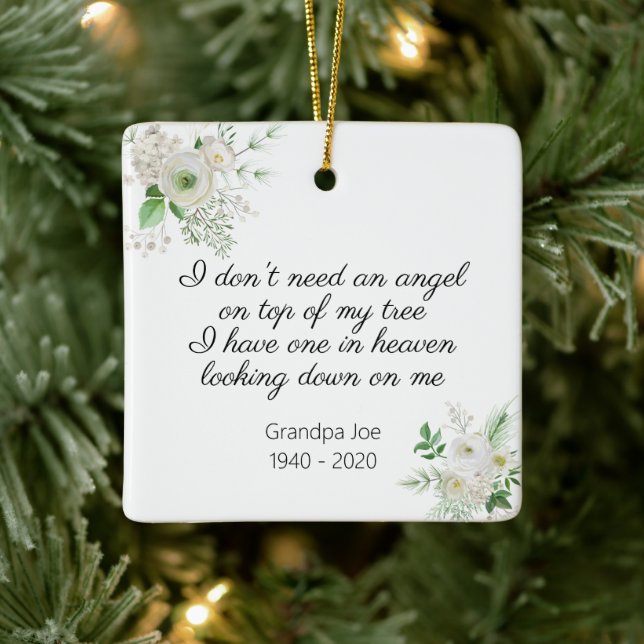 Personalized Memorial Photo Ornament (Tree)