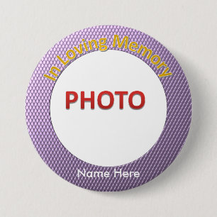 Personalized Memorial Photo Pinback Button