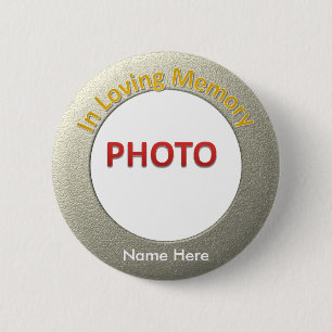 Personalized Memorial Photo Pinback Button