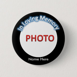 Personalized Memorial Photo Pinback Button