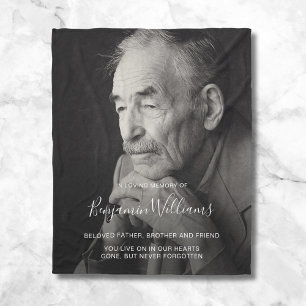 Personalized Memorial Photo Remembrance Fleece Bla Blanket