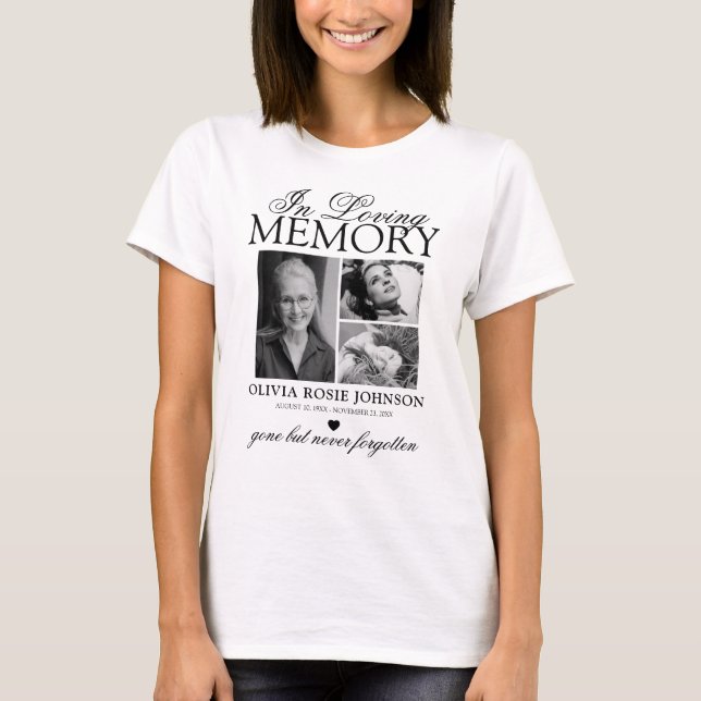 Personalized Memorial Photo T-Shirt (Front)