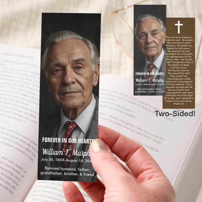 Personalized Memorial Prayer Masculine Bookmark (Creator Uploaded)