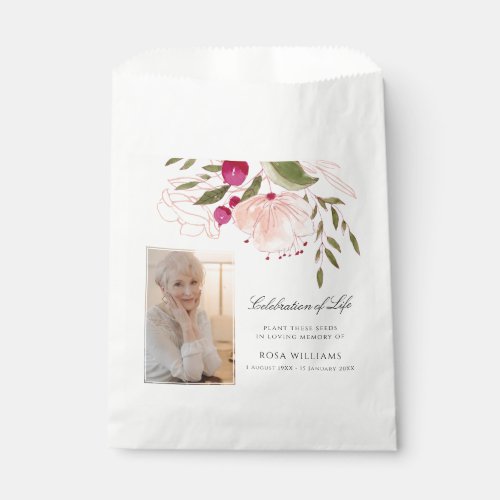 Personalized Memorial Seed Packet for Funeral Favor Bag