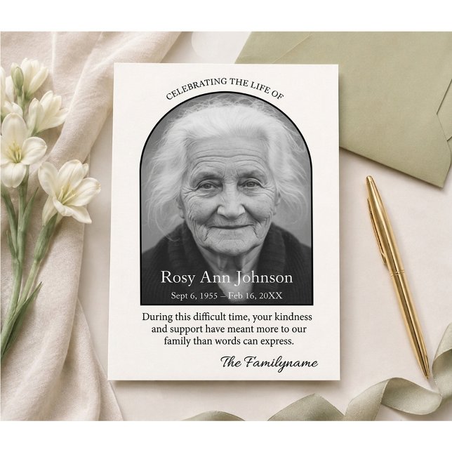 Personalized Memorial Thank You Card (Creator Uploaded)