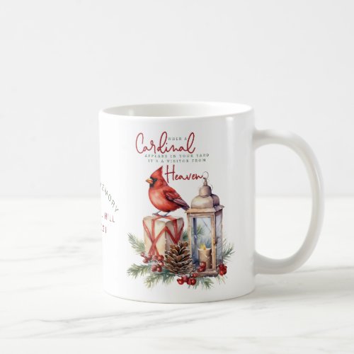 Personalized Memorial When A Cardinal Appears Coffee Mug
