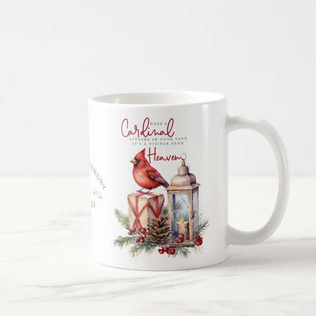 Personalized Memorial When A Cardinal Appears Coffee Mug (Right)