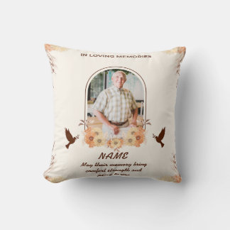 Personalized Memorial with Photo In Loving Memory Throw Pillow