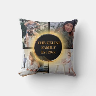 Personalized Memories: Square Photo Collage  Throw Pillow