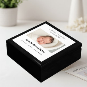 Personalized memory box with photo, wooden box 