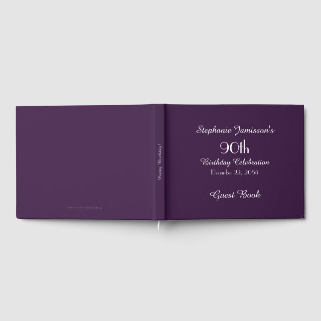 Personalized Memory/Guest Book 90th Birthday Party (Full)