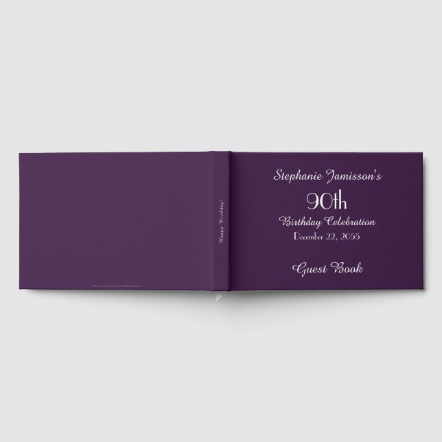 Personalized Memory/Guest Book 90th Birthday Party (Full)