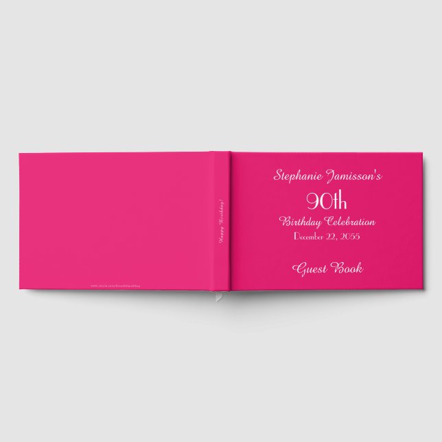 Personalized Memory/Guest Book 90th Birthday Party (Full)