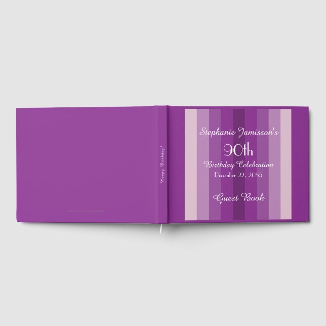 Personalized Memory/Guest Book 90th Birthday Party (Full)