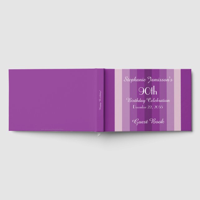 Personalized Memory/Guest Book 90th Birthday Party (Full)