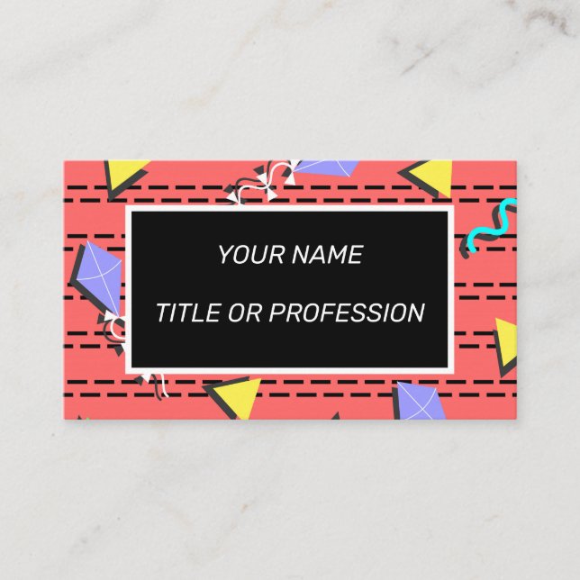 personalized memphis styled business card (Front)