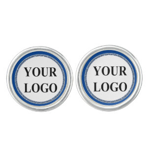 Personalized Men Gifts Black and White LOGO Cufflinks