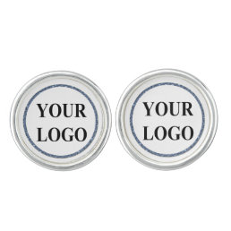 Personalized Men Gifts Black and White LOGO Cufflinks