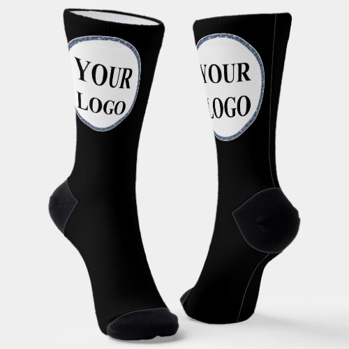Personalized Men Gifts Black and White LOGO Socks