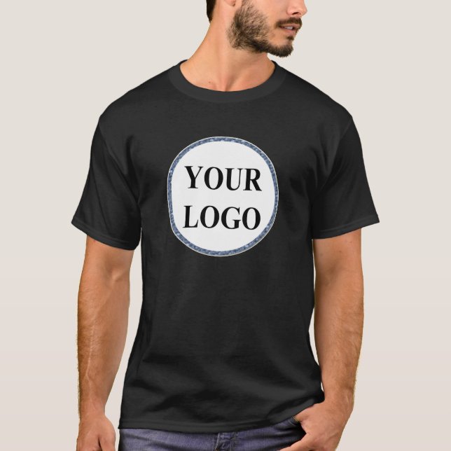 Personalized Men Gifts Black and White LOGO T-Shirt (Front)
