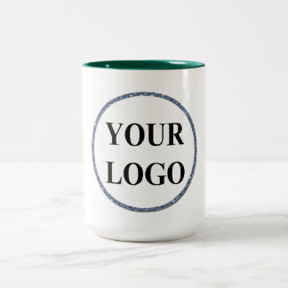 Personalized Men Gifts Black and White LOGO Two-Tone Coffee Mug