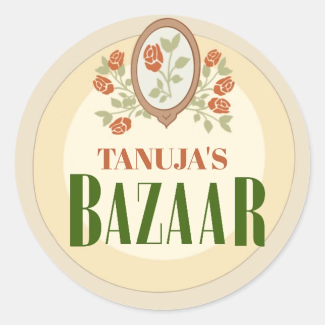 Personalized Mendhi Stickers |Henna Night Stickers (Front)