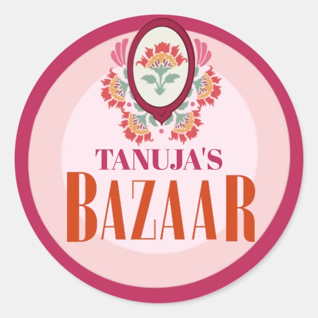 Personalized Mendhi Stickers |Henna Night Stickers (Front)