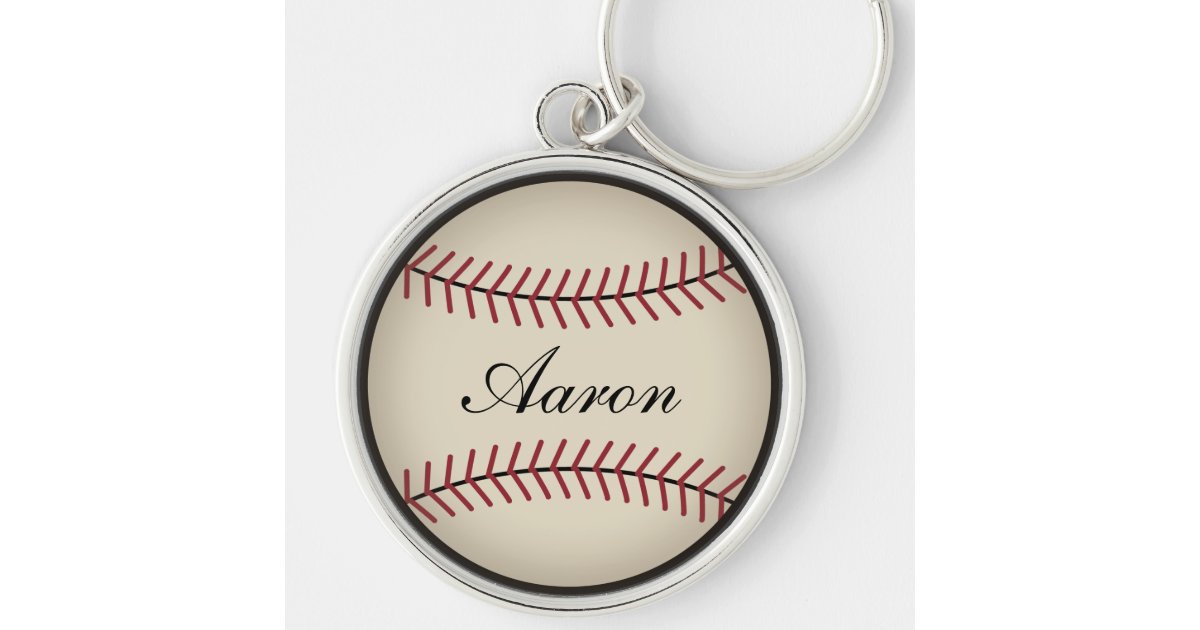 Personalized Men's Baseball Keyring Keychain Gift Zazzle