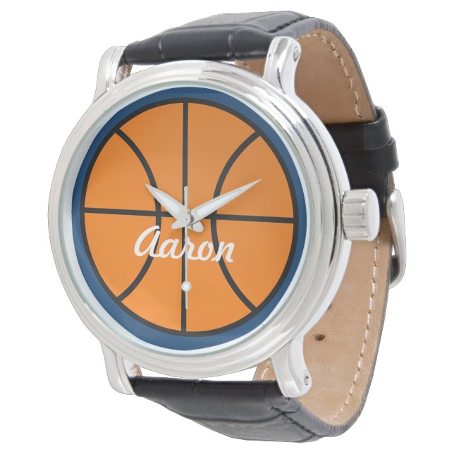 Personalized Men's Basketball Watch Gift (Angled)