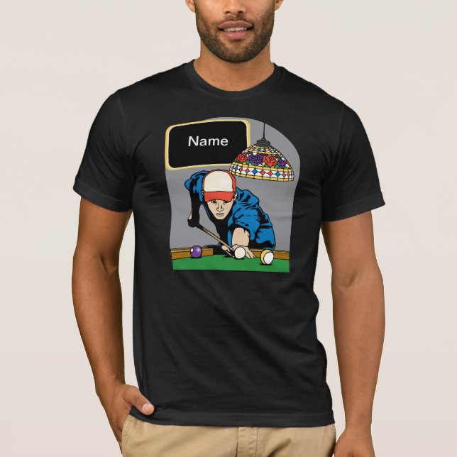 Personalized Mens Billiards T-Shirt (Front)