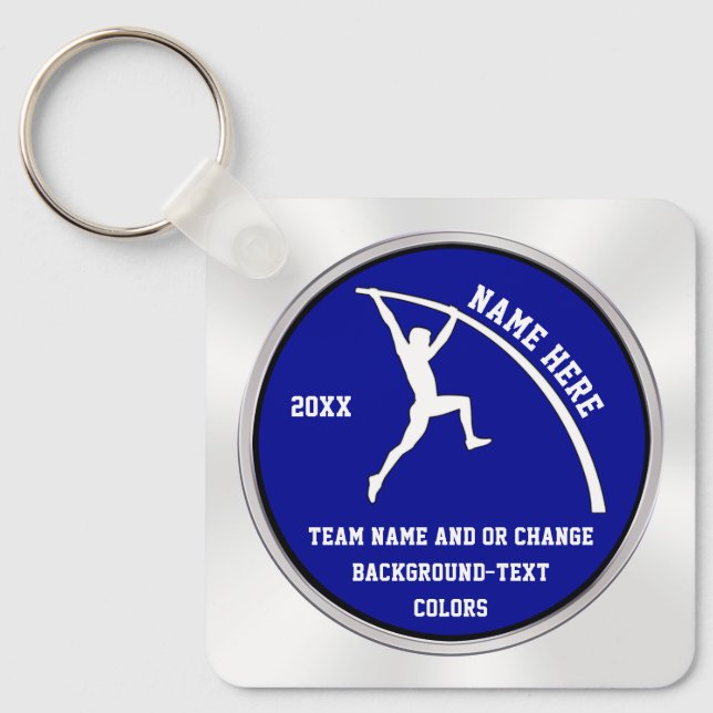Personalized Men's Cheap, Pole Vaulting Gifts, Keychain (Front)