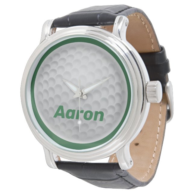 Personalized Mens Golf Golfing Watch Gift (Angled)