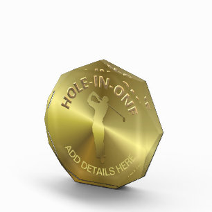 Personalized Men's Golf Hole-In-One  Award