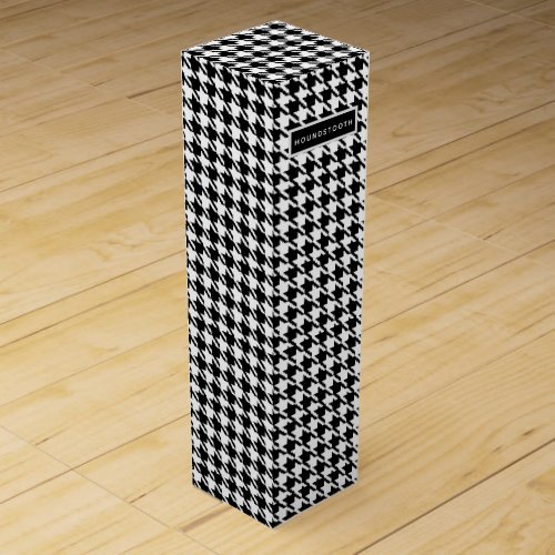 Personalized Mens HOUNDSTOOTH Pattern WineBox Wine Box