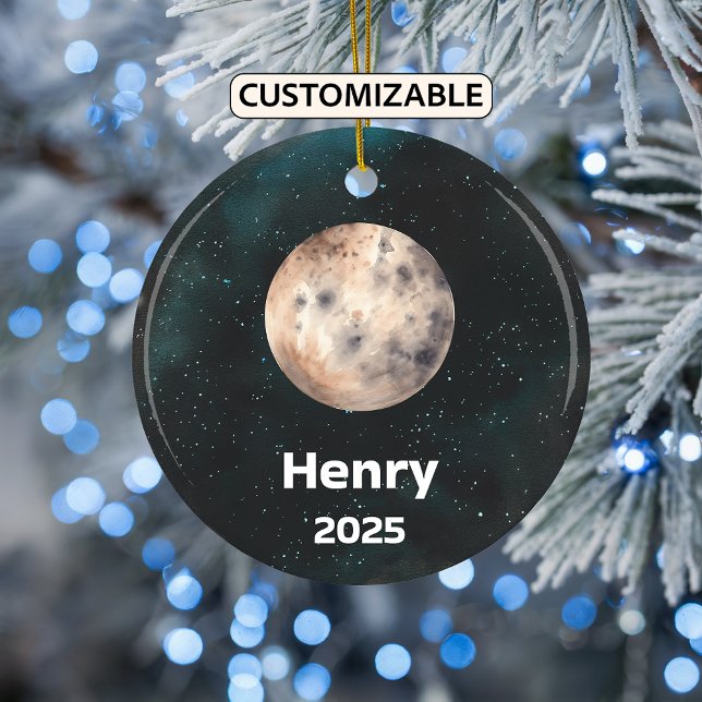 Personalized Mercury Ornament, Solar System Planet Ceramic Ornament (Creator Uploaded)