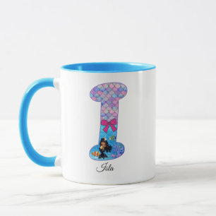 Personalized Mermaid Alphabet Letter I Mug