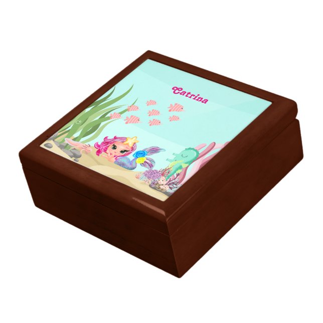 Personalized Mermaid and Axolotl Gift Box (Side)