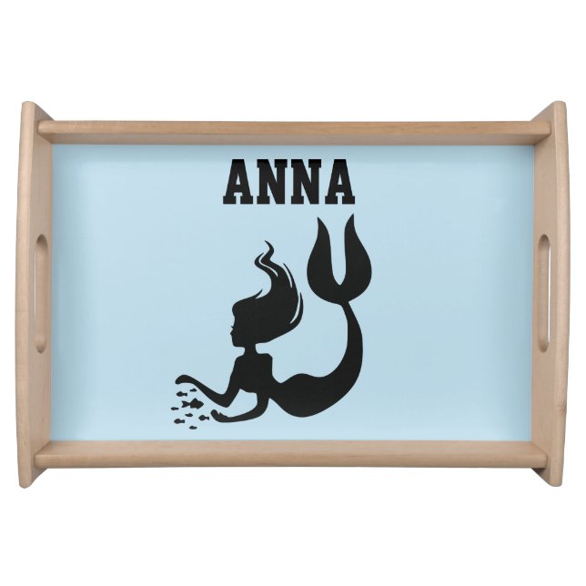 PERSONALIZED MERMAID ART serving tray (Front)