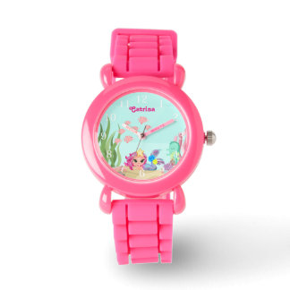 Personalized Mermaid & Axolotl Watch – Cute & Magi